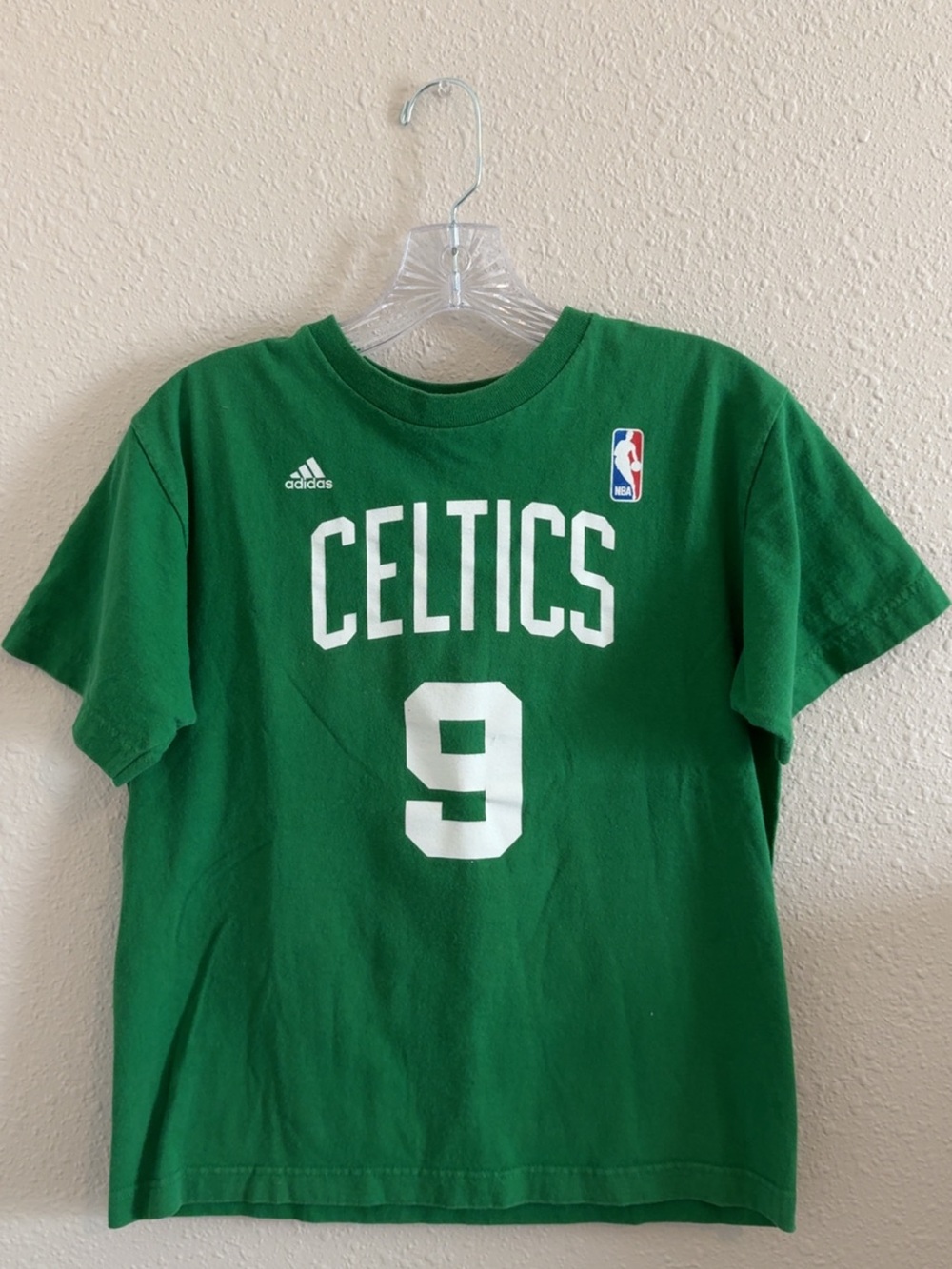 adidas Green Boston Celtics #9 Short Sleeve Tee for Kids